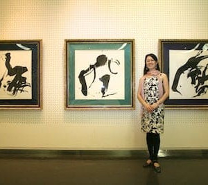 埼玉県立近代美術館で開催された墨翔展2012の会場